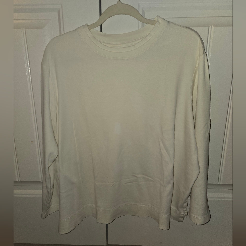 🌟GUC Westbound Cream Cotton Long Sleeve Top 2X